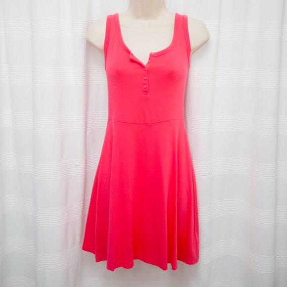 NWOT Cotton Henley Fit & Flare Dress - Picture 1 of 6